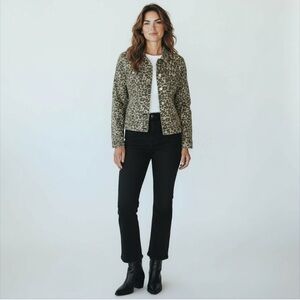 NWT STS Blue Colbey Leopard Animal Print Denim Jacket Size S